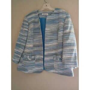 Kasper Open Front Blazer Lined Front Pockets Size 20W